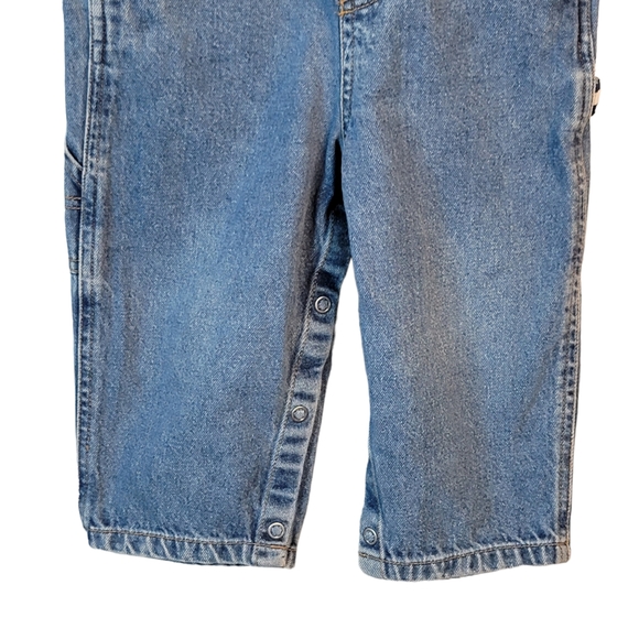 Tommy Hilfiger Vintage Medium Wash Denim Jean Overall Bibs Unisex - Picture 2 of 16